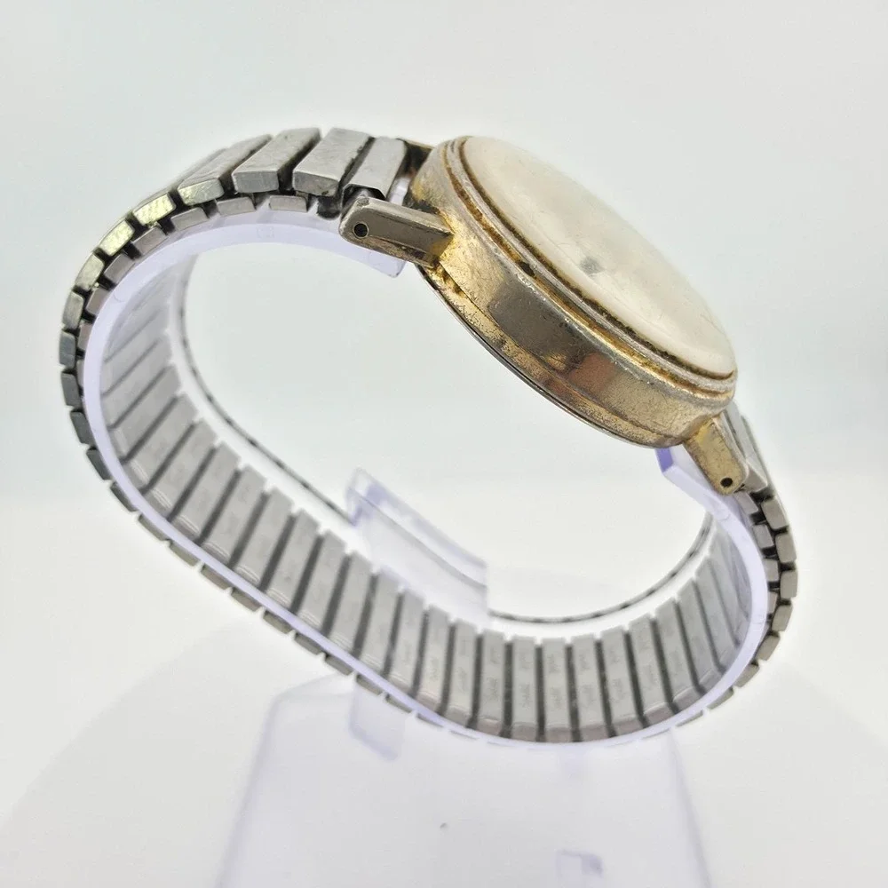 Vintage TIMEX INDIGLO 'Easy Reader' Men's Watch Stretch Band Stainless Steel